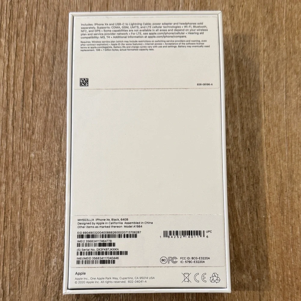 Empty Apple iPhone XR Box - Black